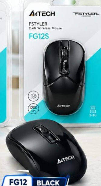 A4TECH Fstyler FG12S 2.4g Wireless Mouse - Black