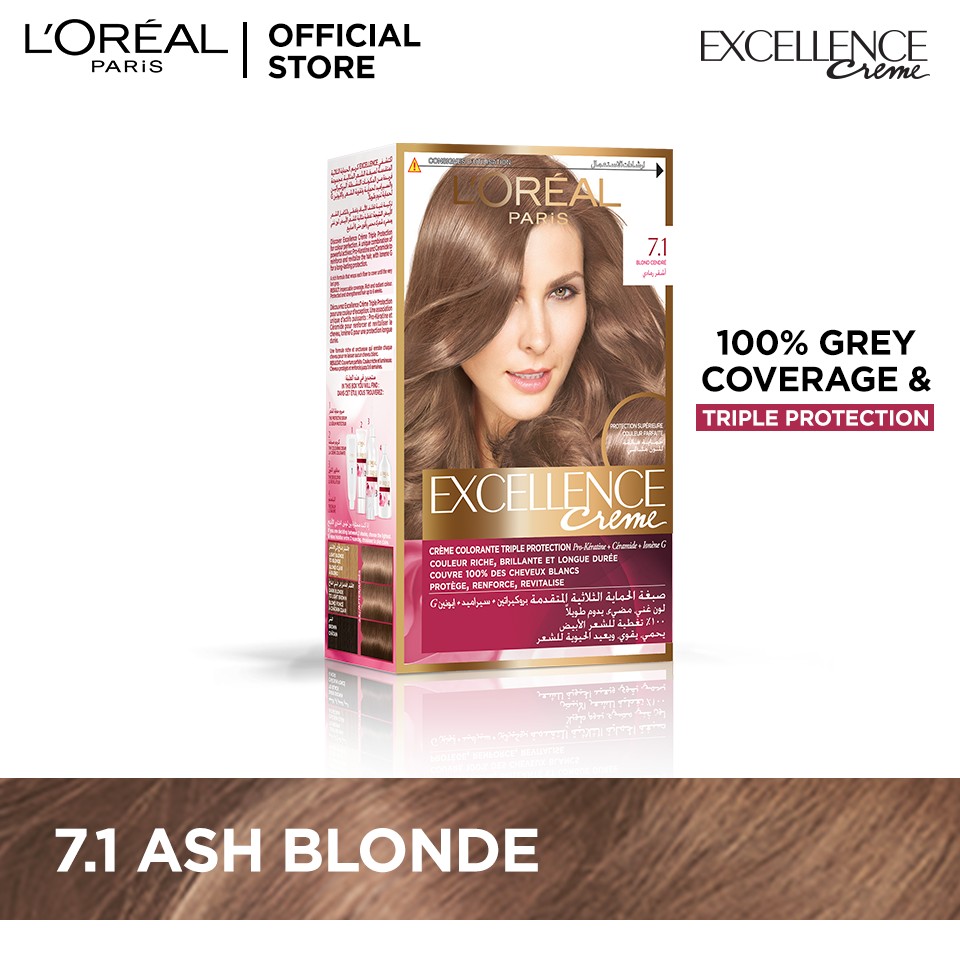 Loreal Excellence Hair Colour Ash Blonde 7 1