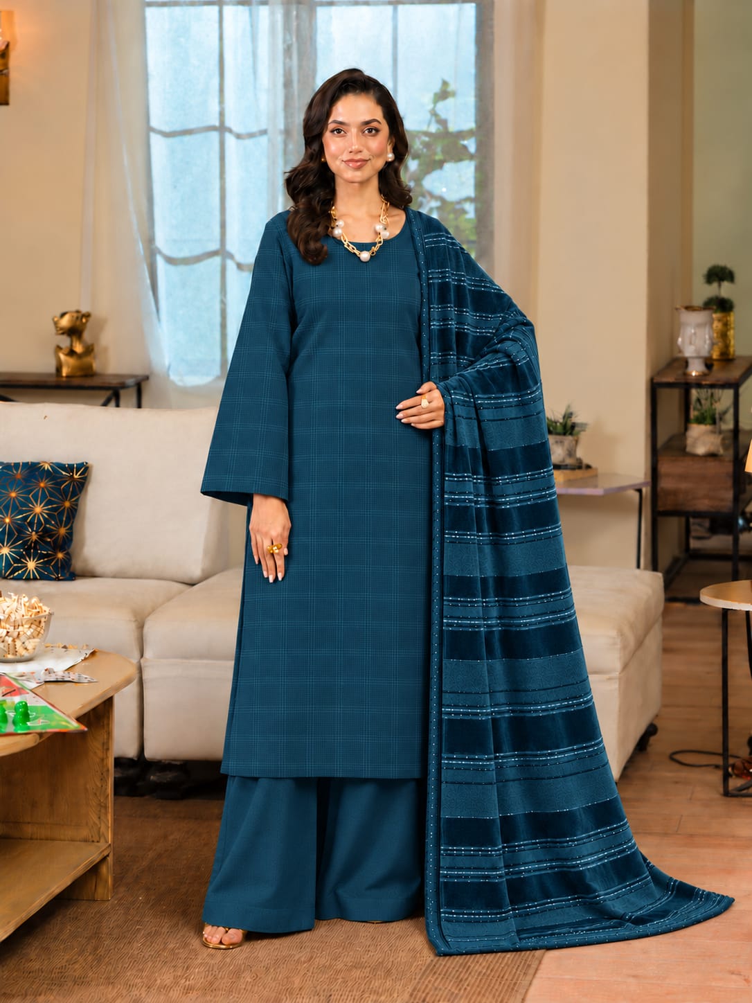 Bareeze Dhanak Marina 3PC Suit - DESIGN 02