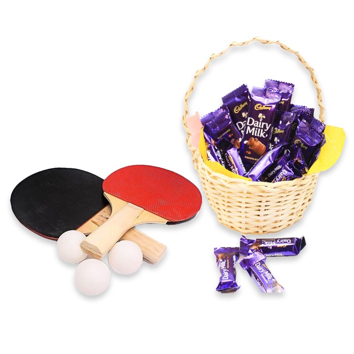 Table Tennis Rackets With Dairy Basket