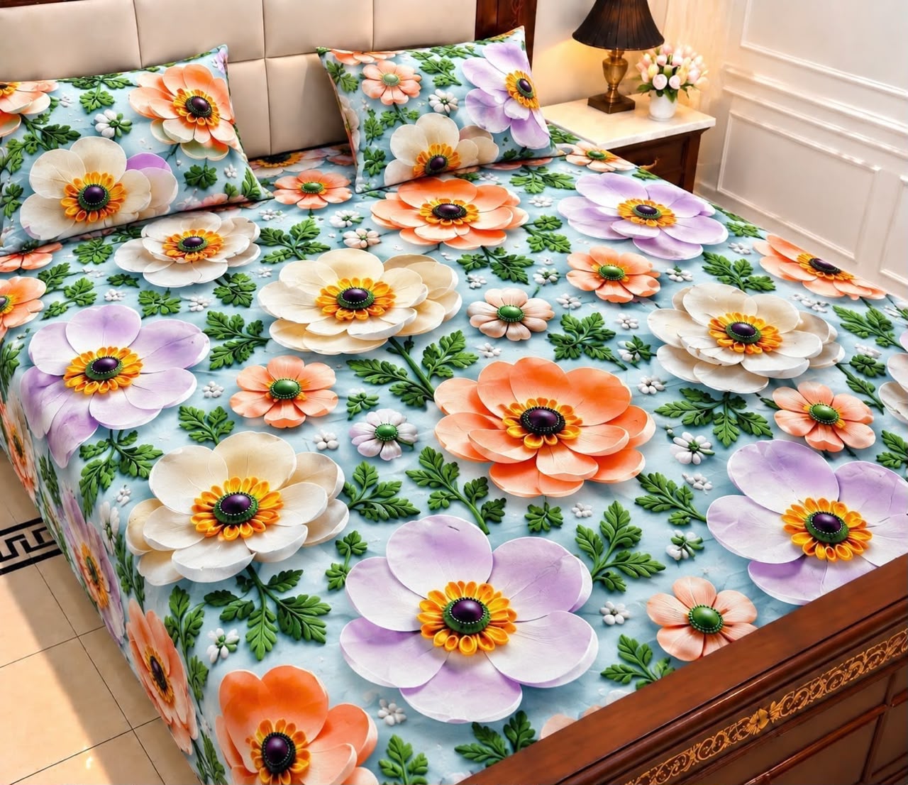 9D Digital Bedsheet Set - DESIGN 03