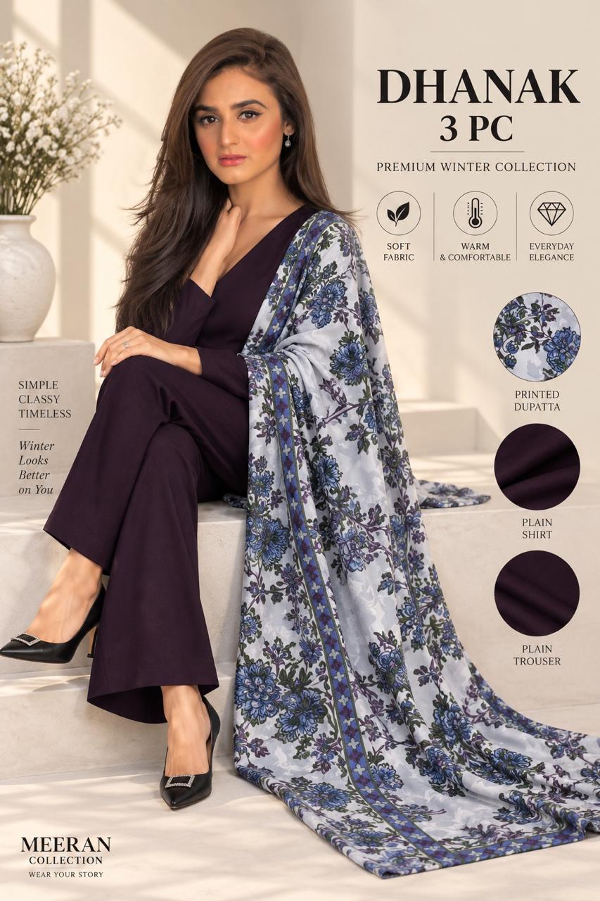 Dhanak Marina 3pc Collection - Black Grey