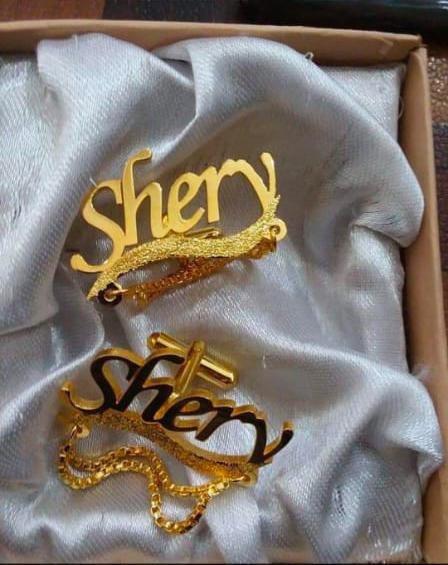 Customized Name and Alphabet Cufflinks - DESIGN 04