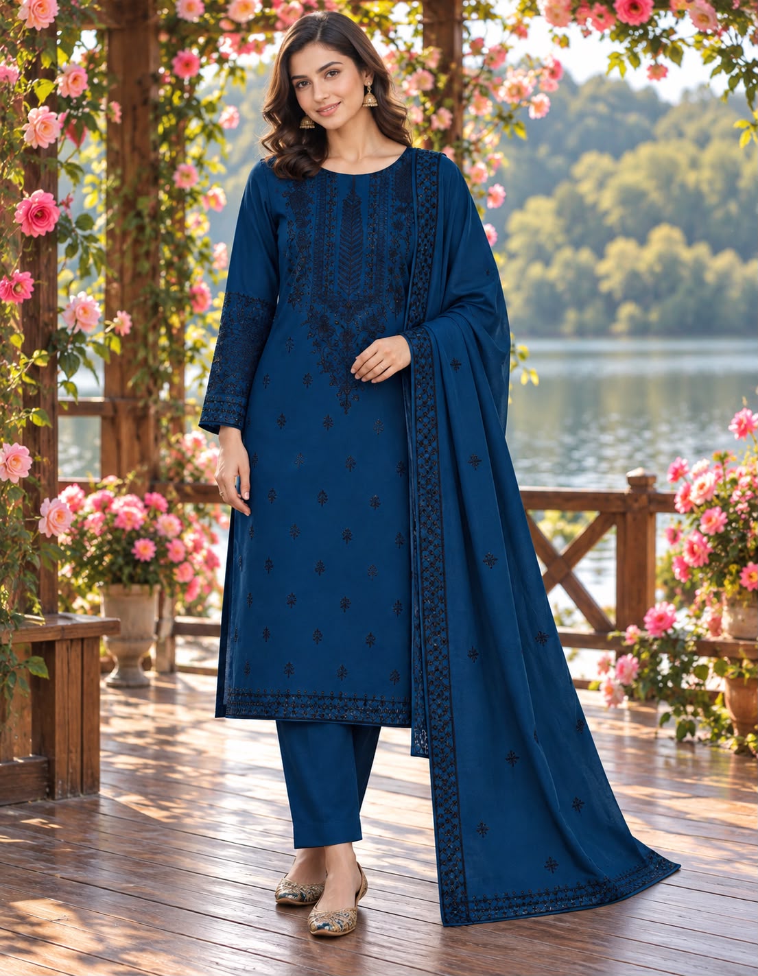 Bareeze Dhanak Embroidered 3PC Suit - DESIGN 05