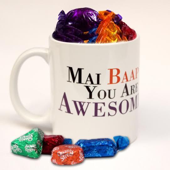 Mai Baap Mug With Chocolates