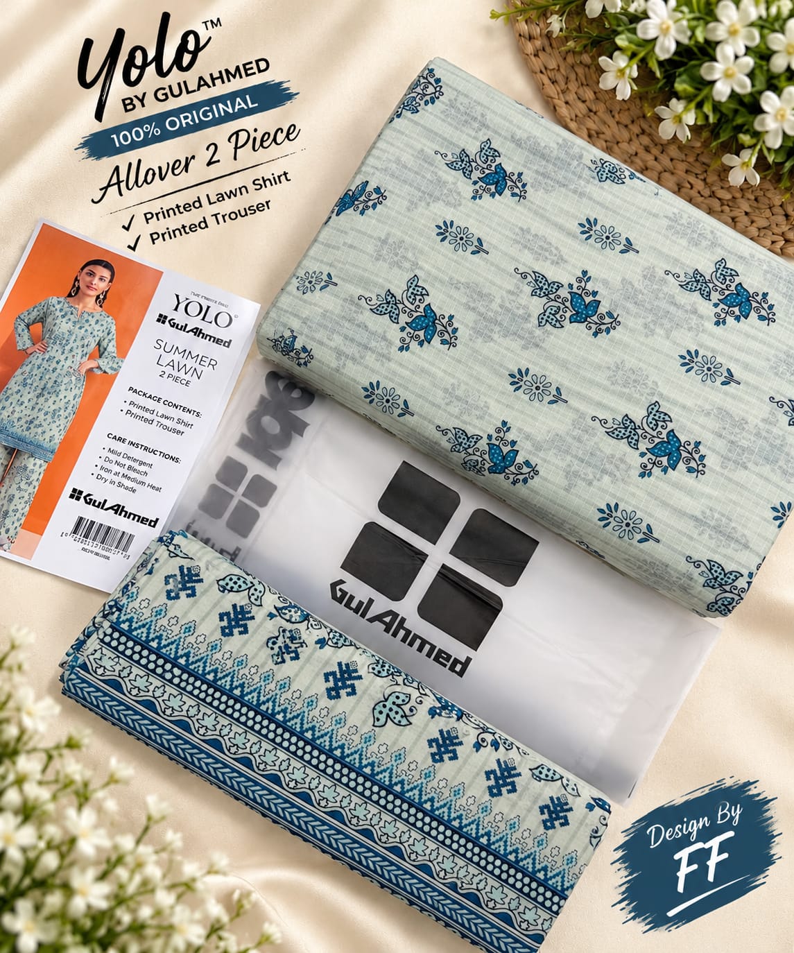 YOLO by Gul Ahmed Cords 2PC Lawn - DESIGN 08