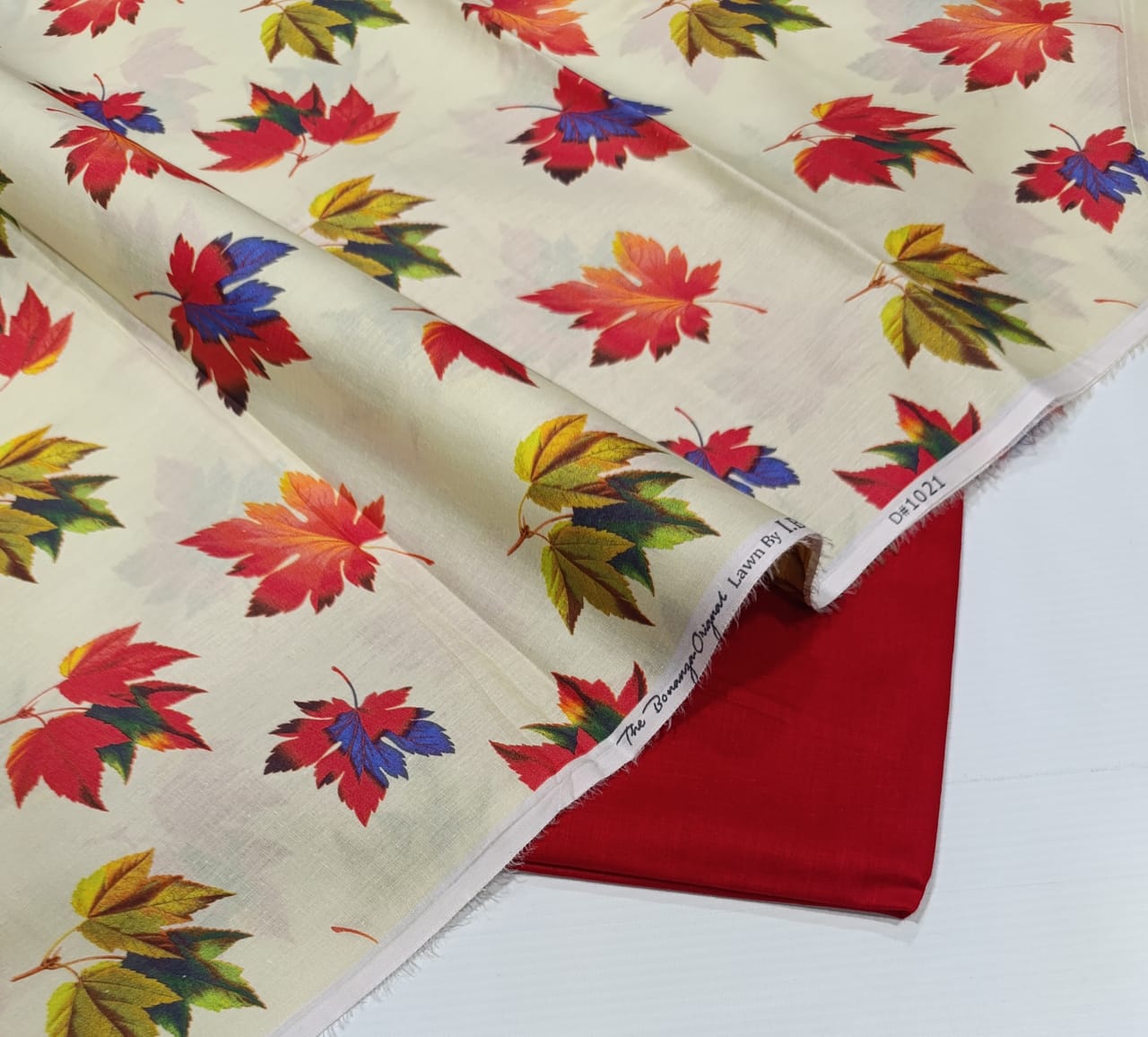Bonanza 2pc Lawn Summer Collection - Cream Red