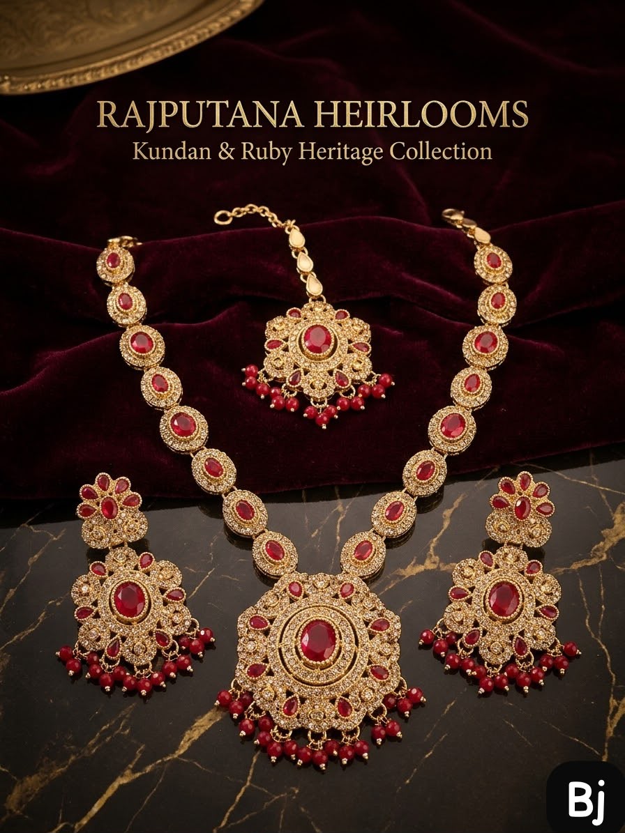 Kundan Choker Set with Earrings and Tika - DESIGN 09
