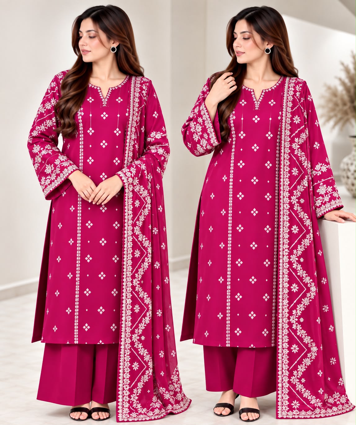 Bareeze Dhanak Embroidered 3PC Suit D#A18 - DESIGN 01