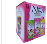 Nisa Hair Removal Cream Sachet Rose Box 72pcs