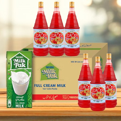 Rooh Afza And Milk Pack Combo gift