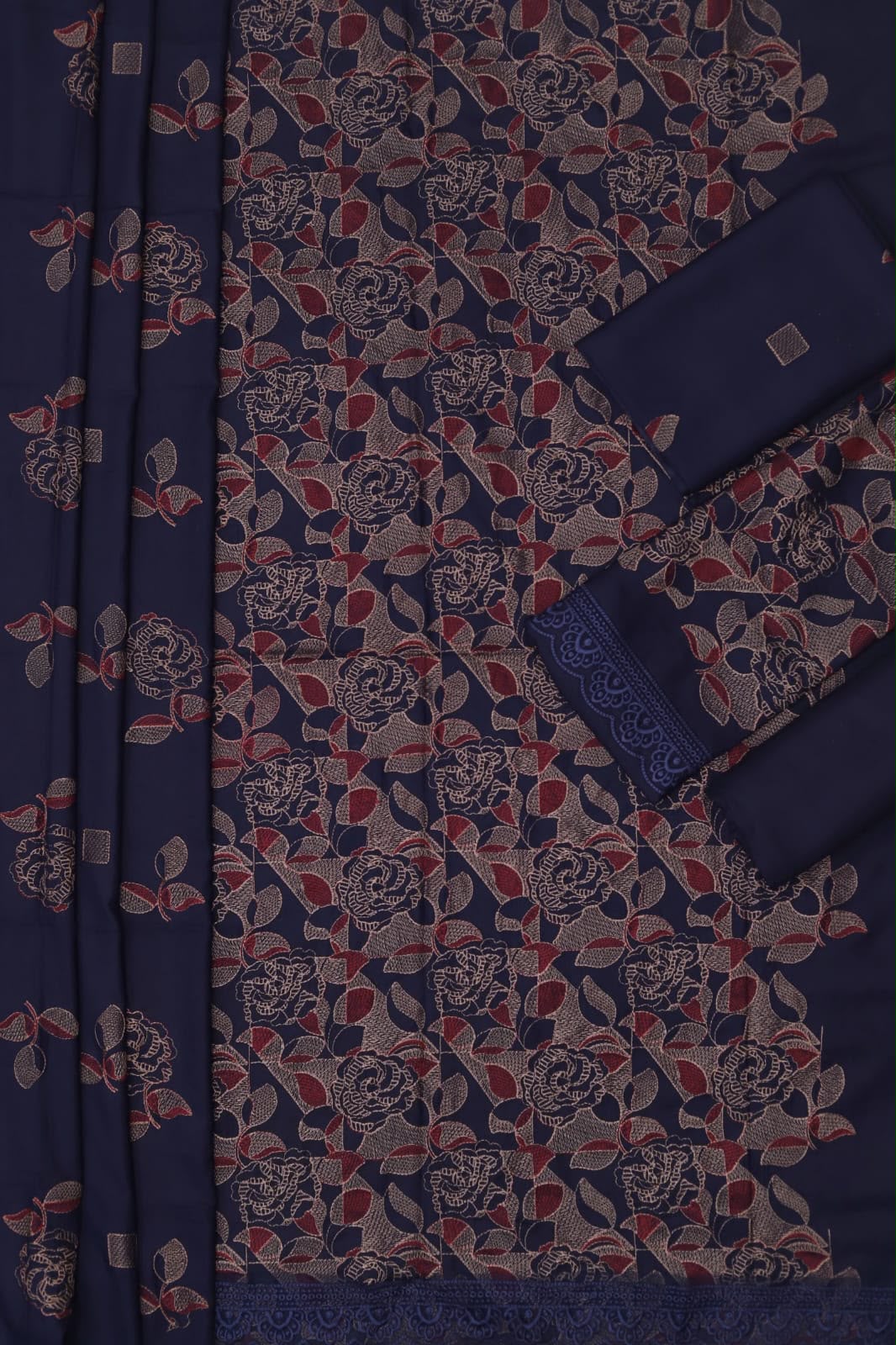 Parishay Dhanak Embroidered 3PC Suit D#9020 - DESIGN 03