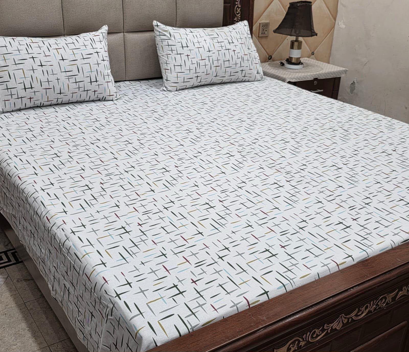 4pc Cotton BedSheet Set 60x90" - Design 20