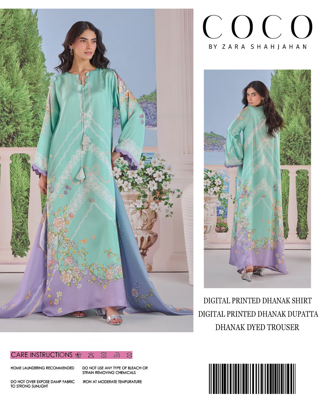 Bonanza Dhanak Printed 3PC Suit - DESIGN 02