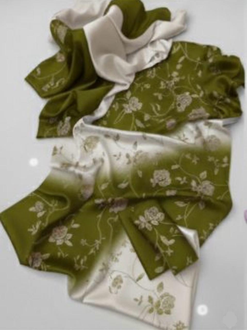 Digital Printed Shamoz Silk 3pc Suit - DESIGN 27