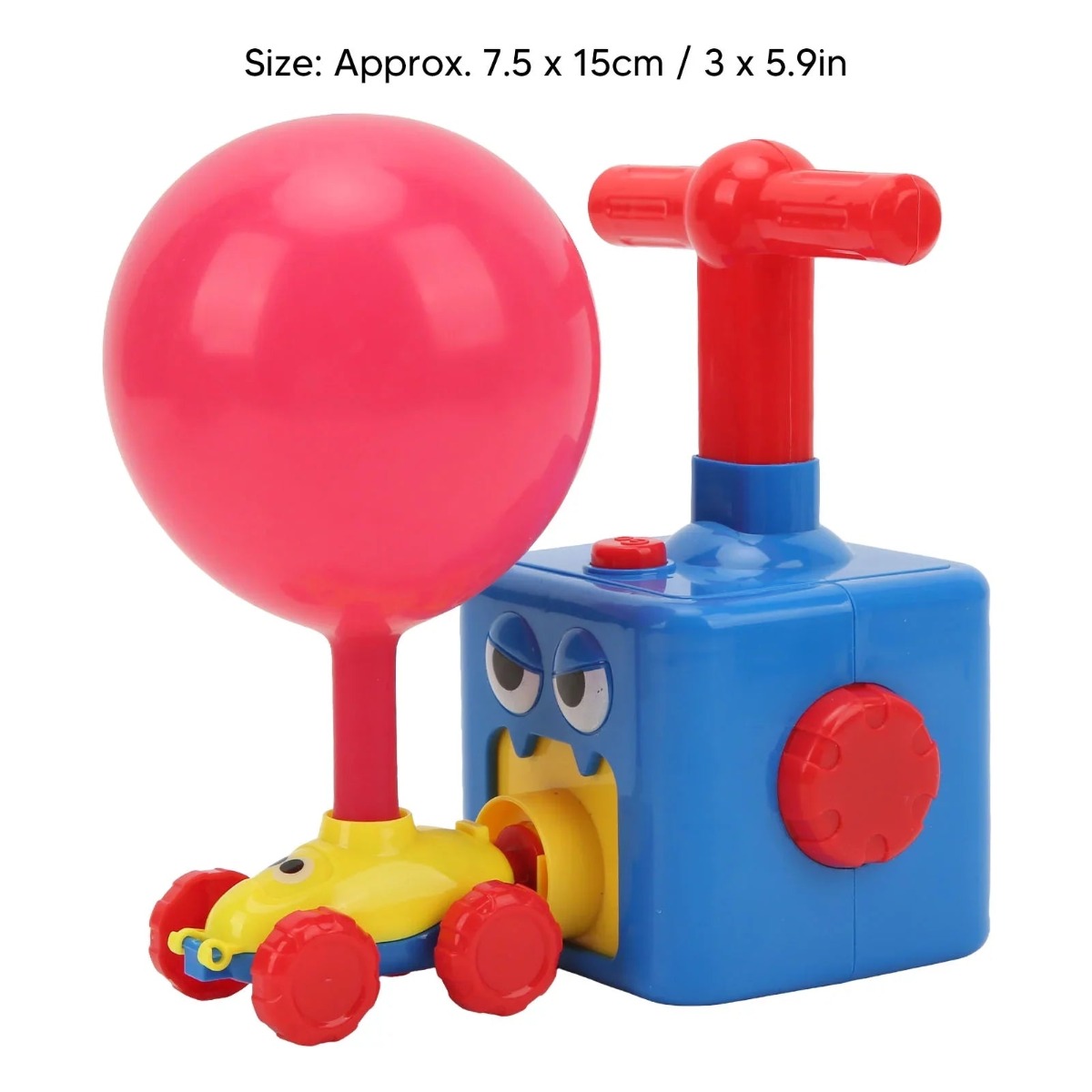 Air Powered Balloon Car Press Inertia Car Cartoon for Kids