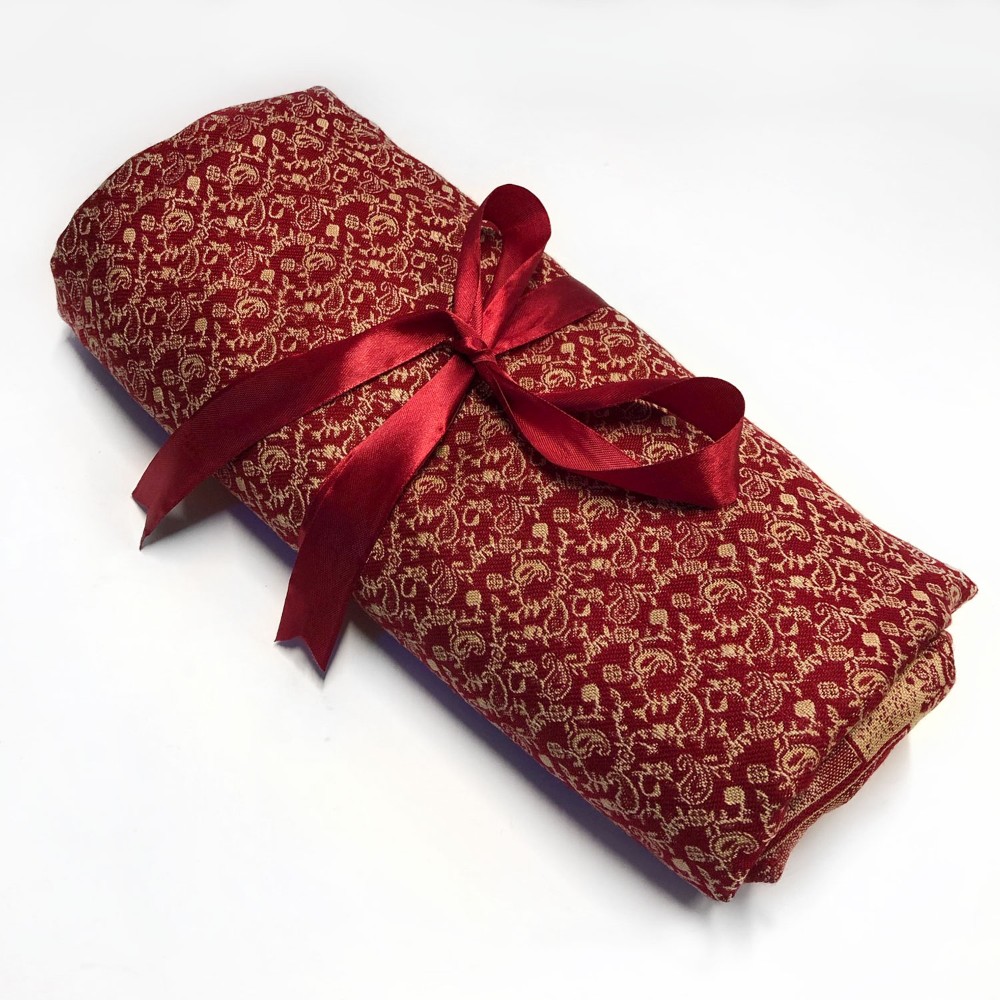 Maroon Woolen Shawl With Border