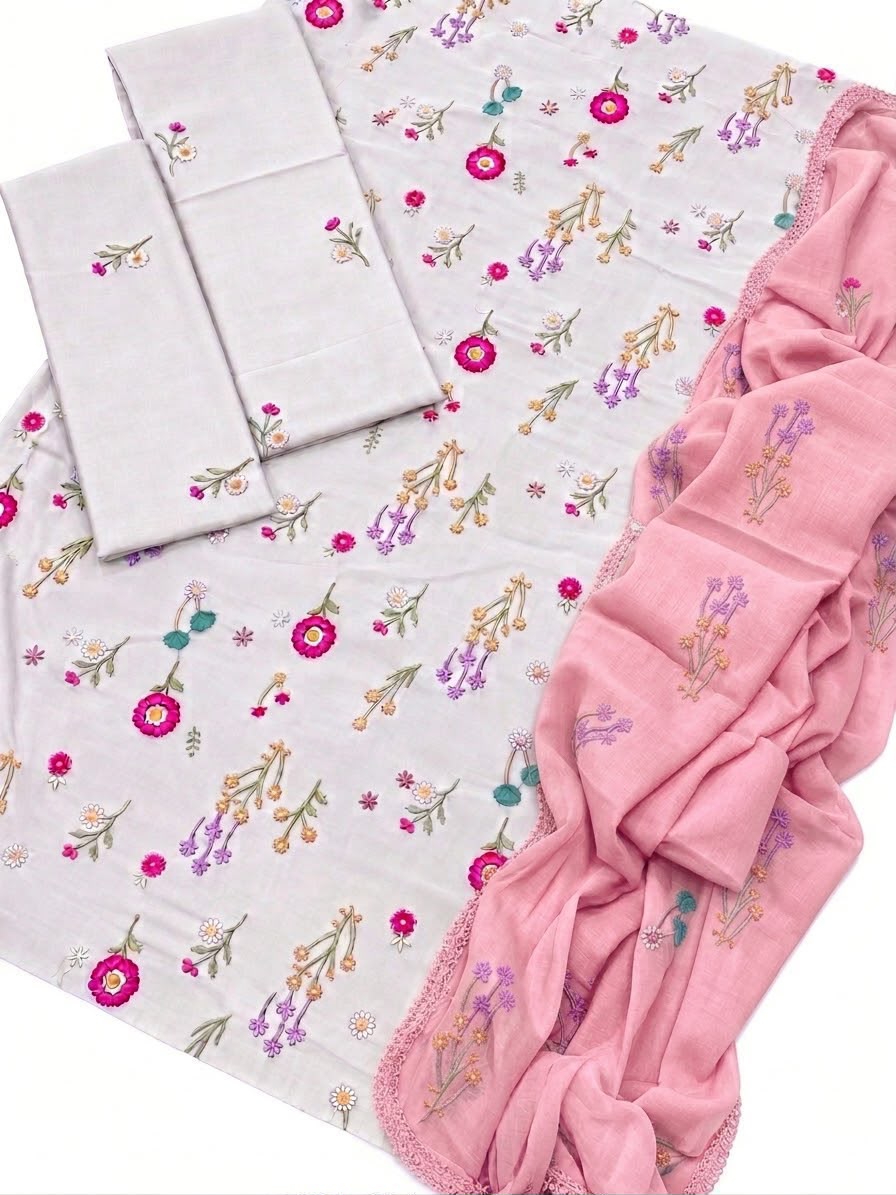 Cross Boti Airjet Dhanak 3pc Winter Casual - DESIGN 03
