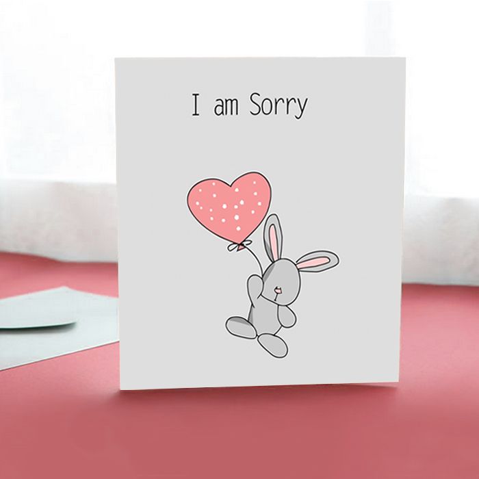 I Am Sorry Bunny Greeting Card