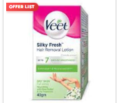 Veet Hair Removal Lotion Dry Skin Green 40g Small Pack