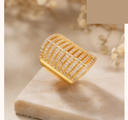 Golden Zircon Ring