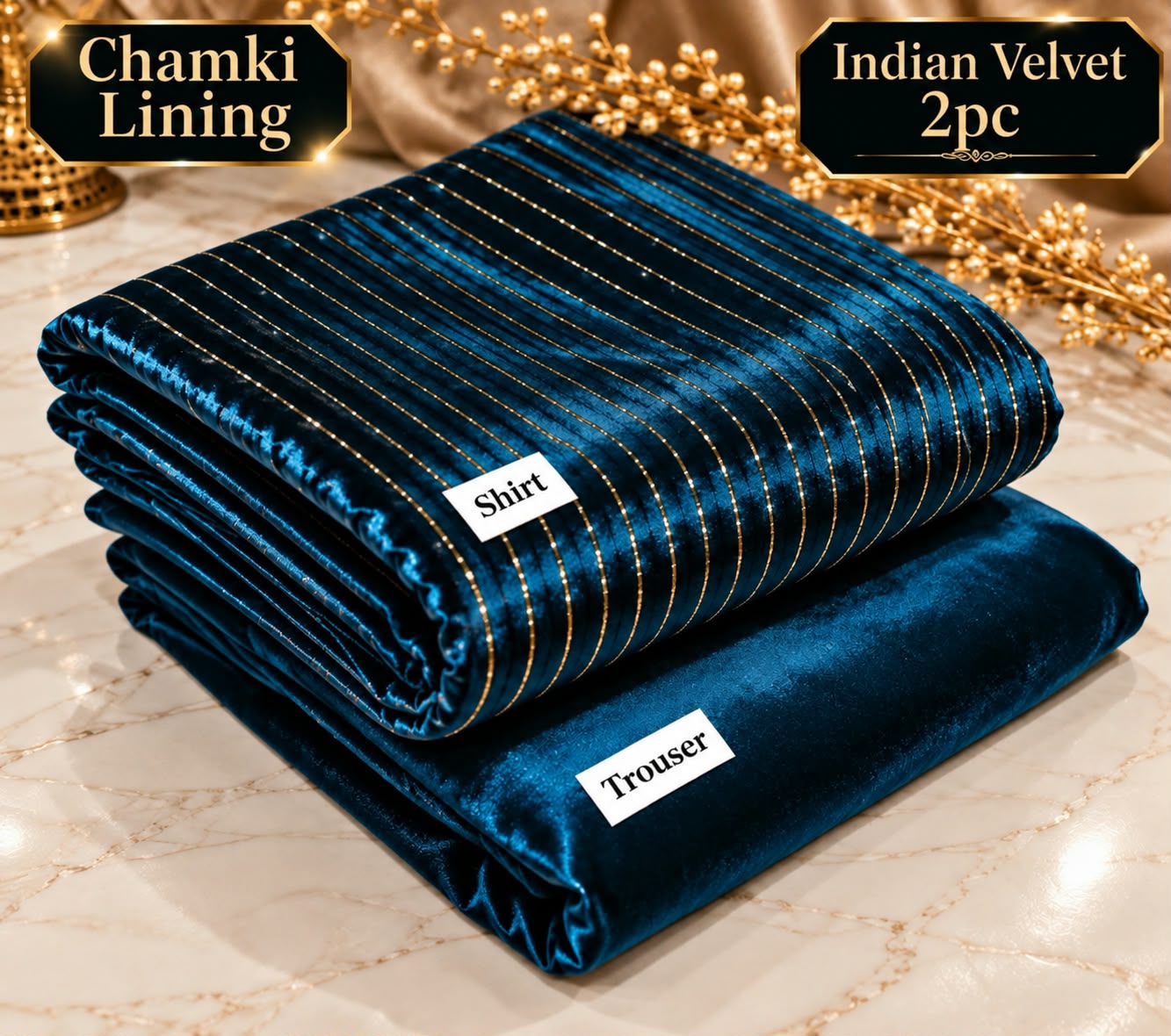 Indian Velvet 2pc with Chamki Lining Vol 26-27 - DESIGN 18